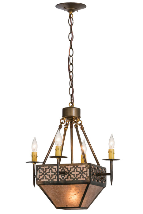 Meyda Tiffany 154280 Five Light Pendant, Light Burnished Antique Copper