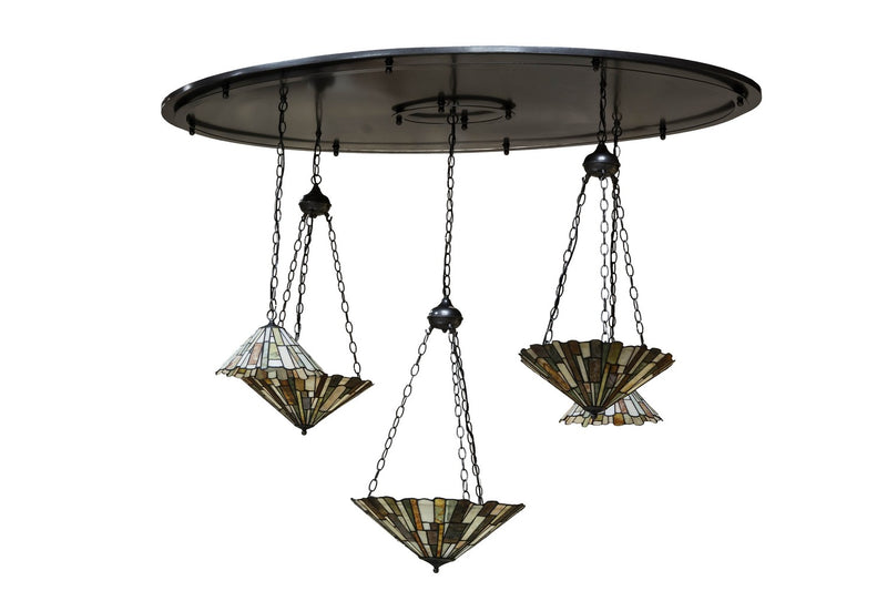 Meyda Tiffany 154324 Five Light Pendant, Cosmic Silver Vein