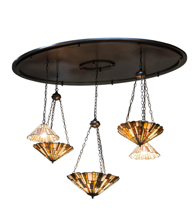 Meyda Tiffany 154324 Five Light Pendant, Cosmic Silver Vein