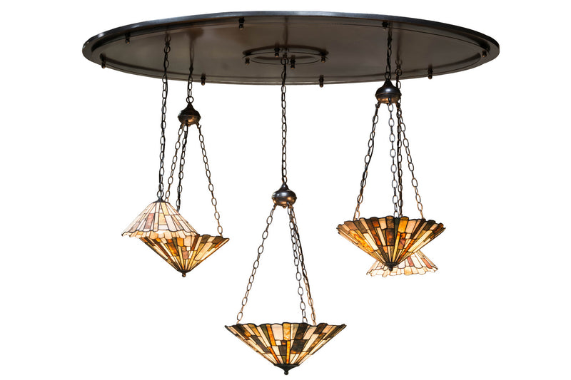 Meyda Tiffany 154324 Five Light Pendant, Cosmic Silver Vein