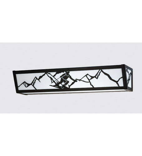 Meyda Tiffany 15433 Four Light Vanity, Textured Black