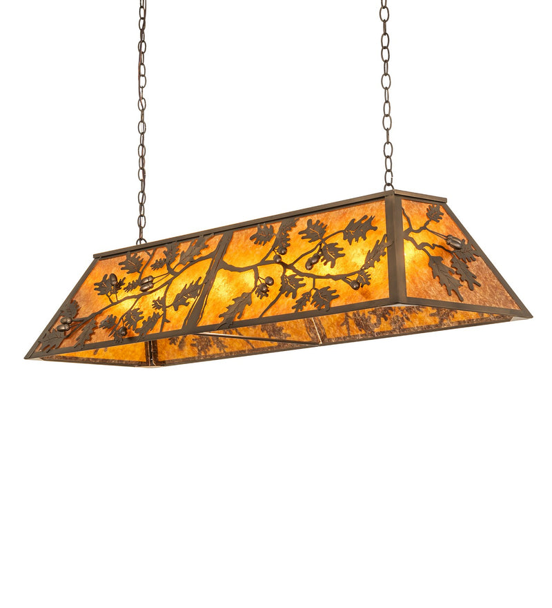 Meyda Tiffany 154388 Nine Light Oblong Pendant, Antique Copper