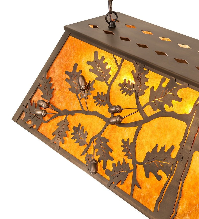 Meyda Tiffany 154388 Nine Light Oblong Pendant, Antique Copper