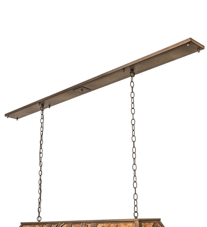 Meyda Tiffany 154388 Nine Light Oblong Pendant, Antique Copper