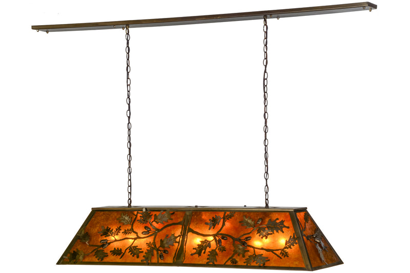Meyda Tiffany 154388 Nine Light Oblong Pendant, Antique Copper
