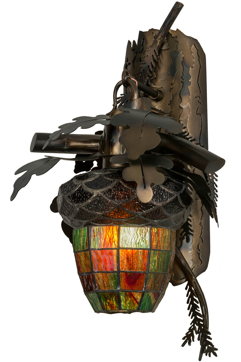 Meyda Tiffany 154411 One Light Wall Sconce, Dark Burnished Antique Copper