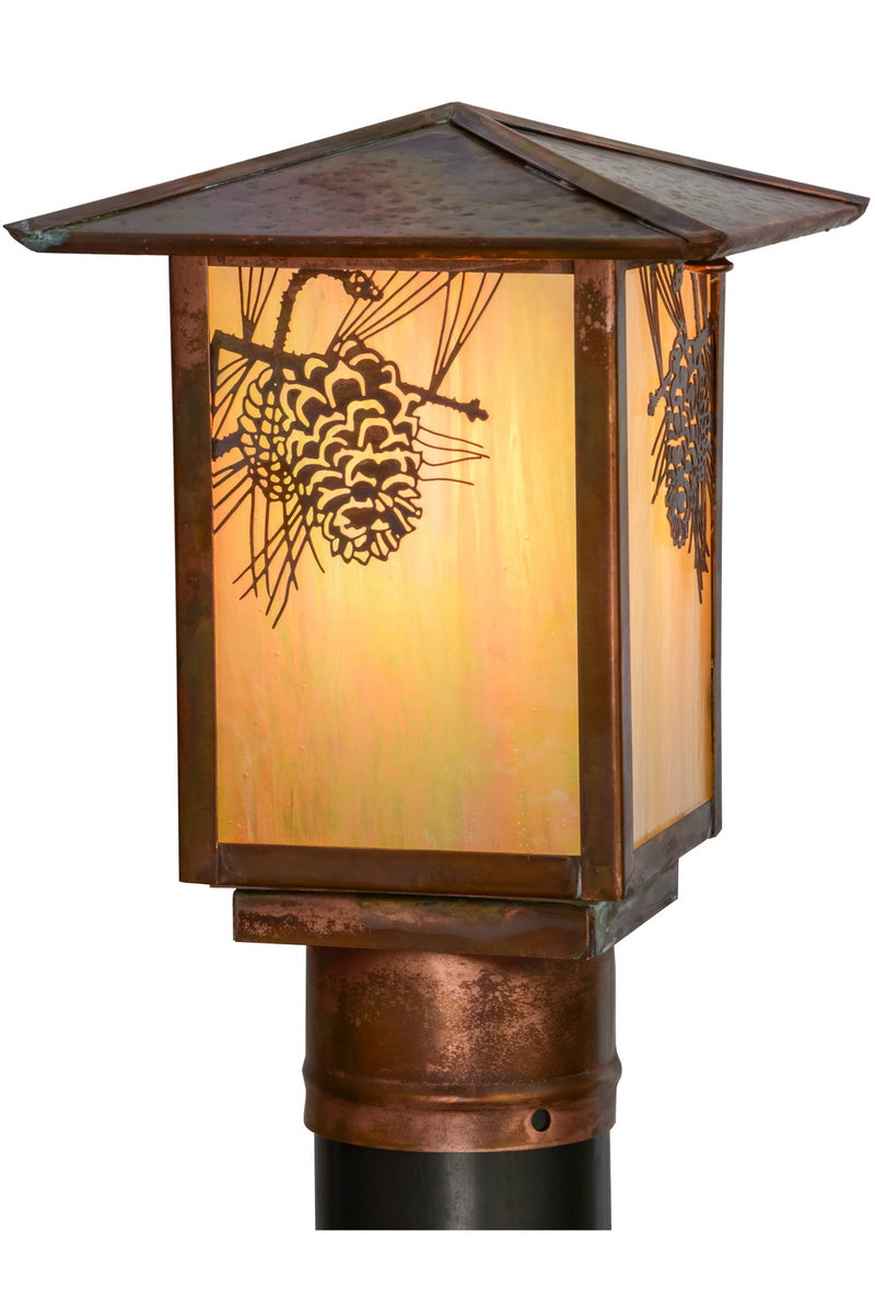 Meyda Tiffany 154518 One Light Post Mount, Vintage Copper