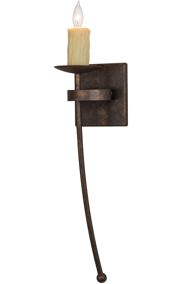 Meyda Tiffany 154638 One Light Wall Sconce, Gilded Tobacco