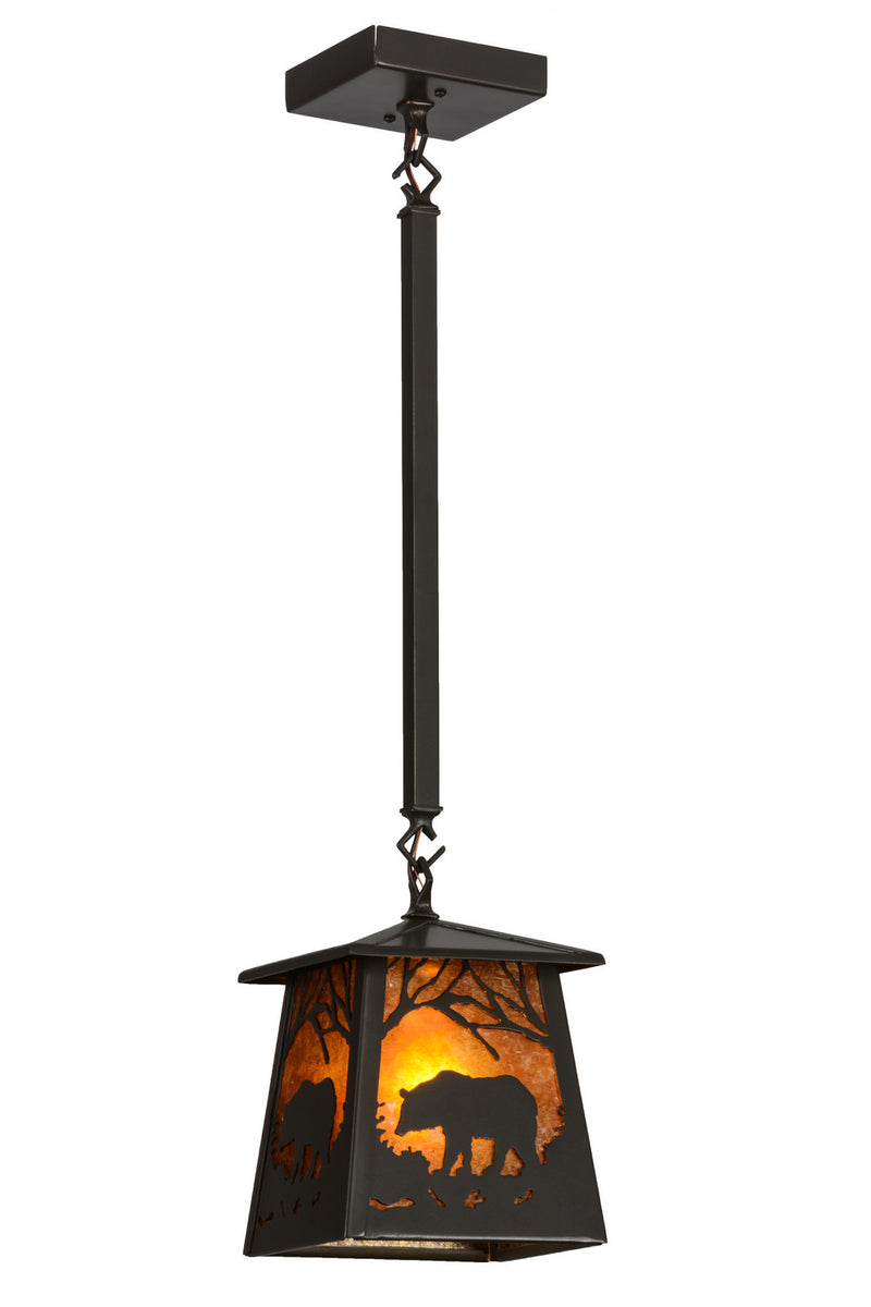 Meyda Tiffany 154717 One Light Mini Pendant, Timeless Bronze
