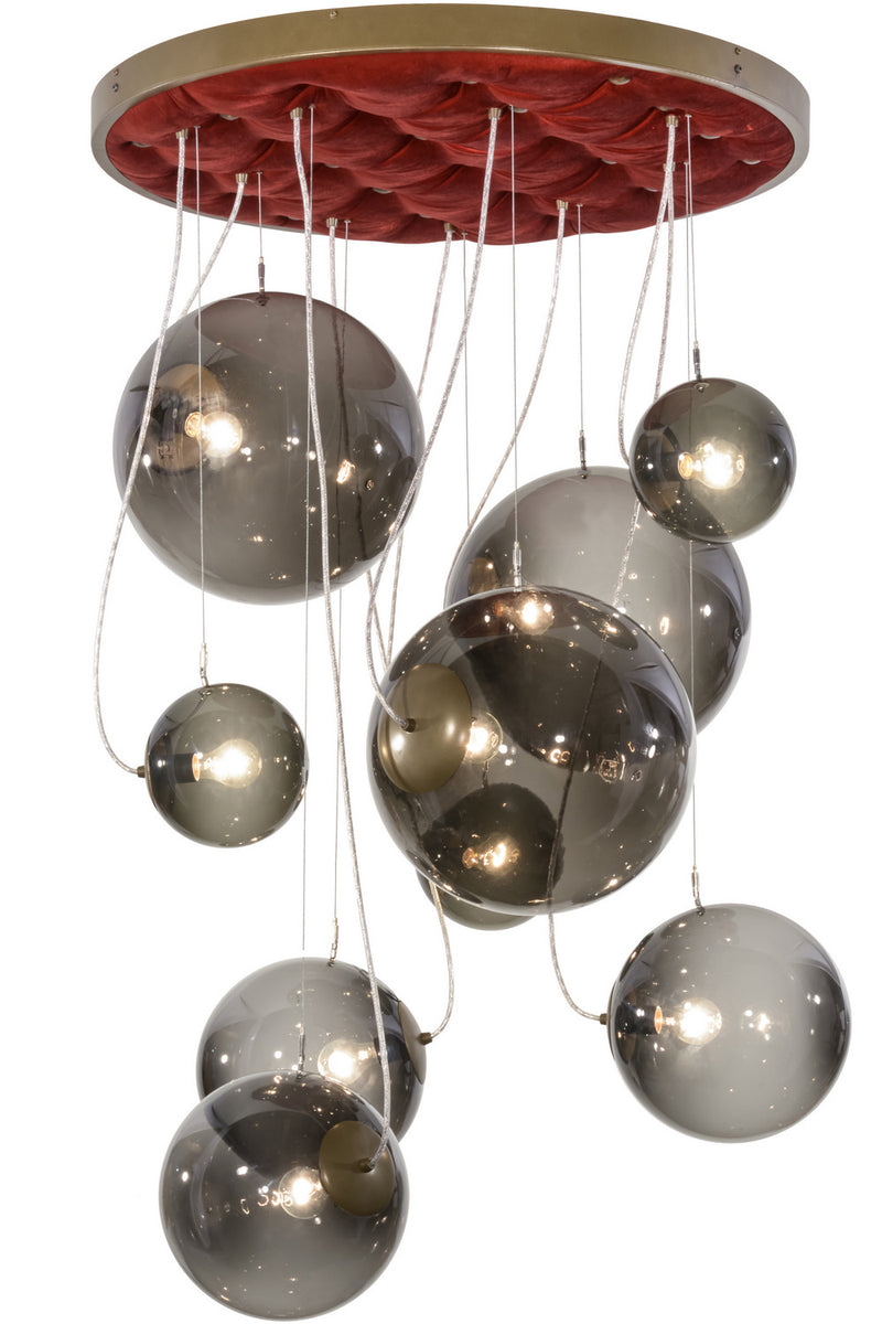 Meyda Tiffany 154828 Nine Light Pendant, Brown Metallic