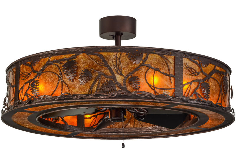 Meyda Tiffany 154832 Eight Light Chandel-Air, Mahogany Bronze