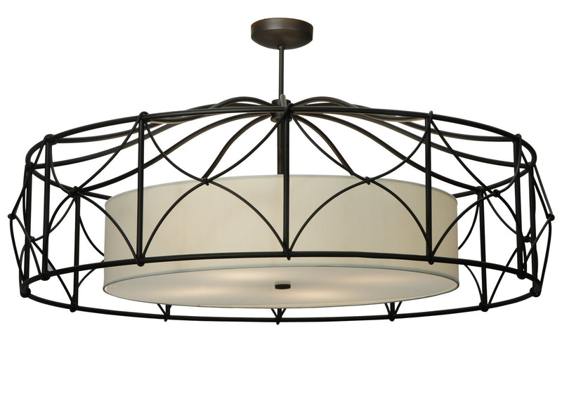 Meyda Tiffany 154957 Four Light Semi-Flushmount, Antique Rust