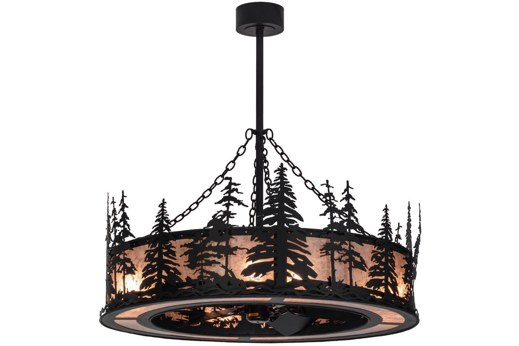 Meyda Tiffany 154987 Eight Light Chandel-Air, Black Metal