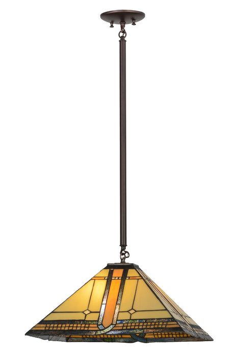 Meyda Tiffany 155020 Two Light Pendant, Mahogany Bronze