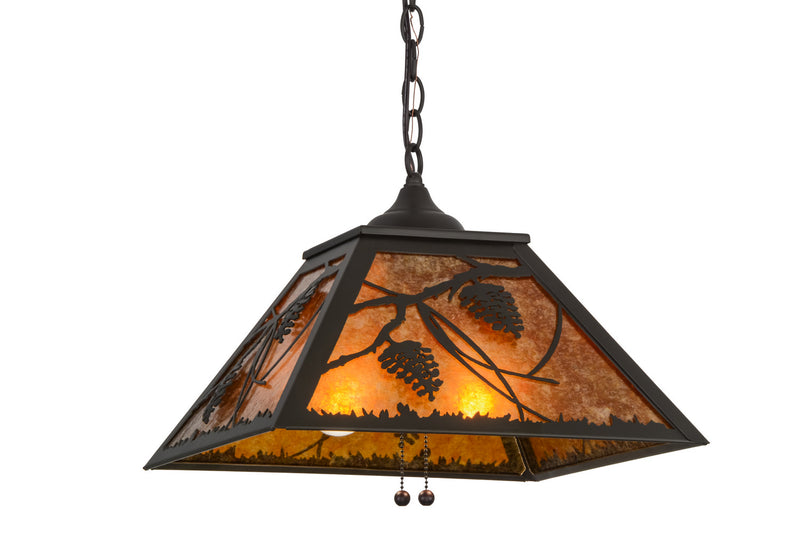 Meyda Tiffany 155142 Two Light Pendant, Oil Rubbed Bronze