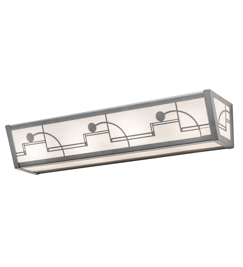 Meyda Tiffany 15516 Four Light Vanity, Nickel Powder Coat