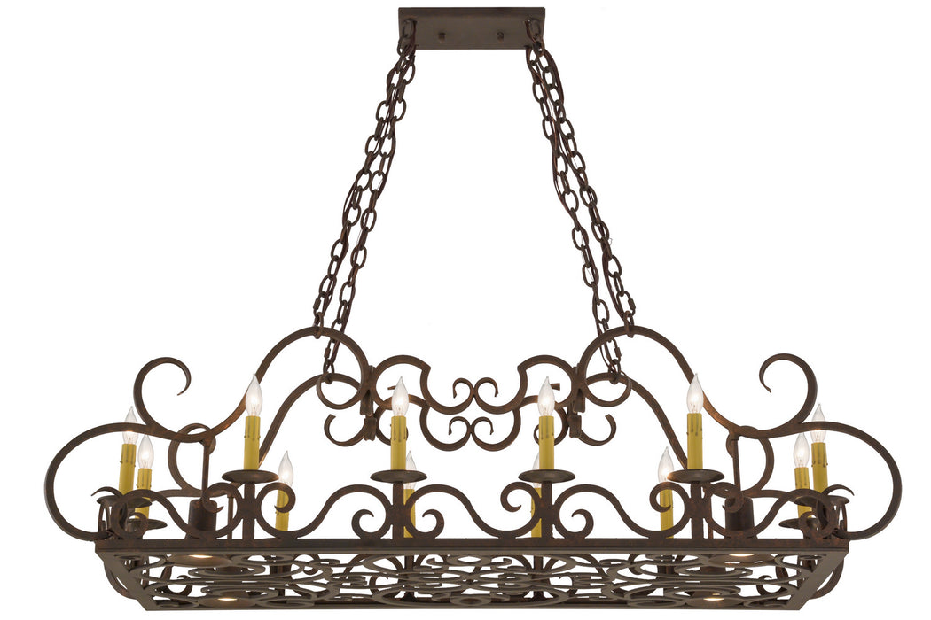 Meyda Tiffany 155204 16 Light Pendant, Gilded Tobacco
