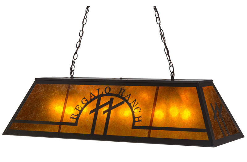 Meyda Tiffany 155265 Nine Light Oblong Pendant, Timeless Bronze