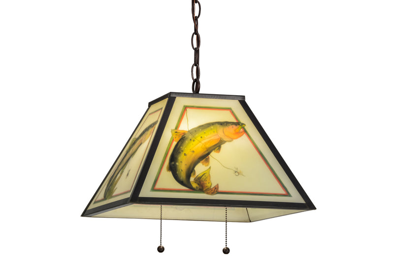 Meyda Tiffany 155274 Two Light Pendant, Mahogany Bronze