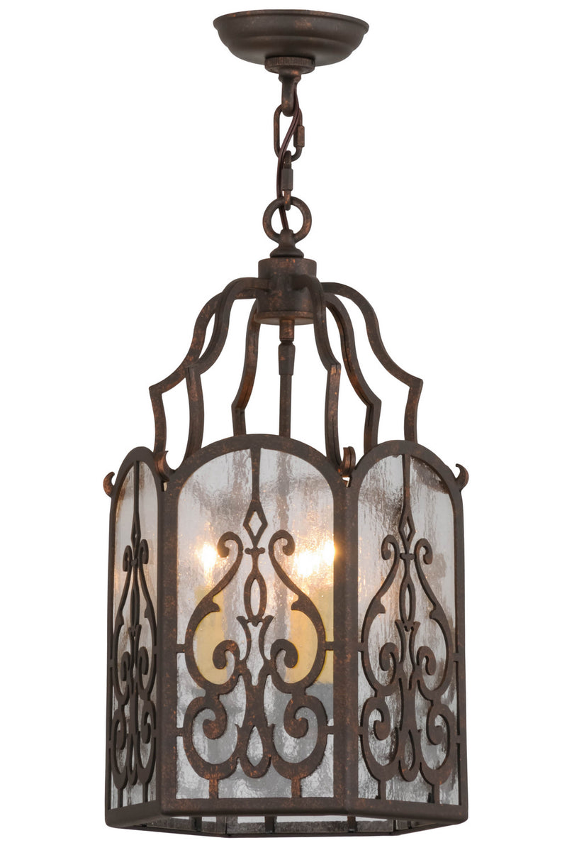 Meyda Tiffany 155287 Three Light Pendant, Gilded Tobacco