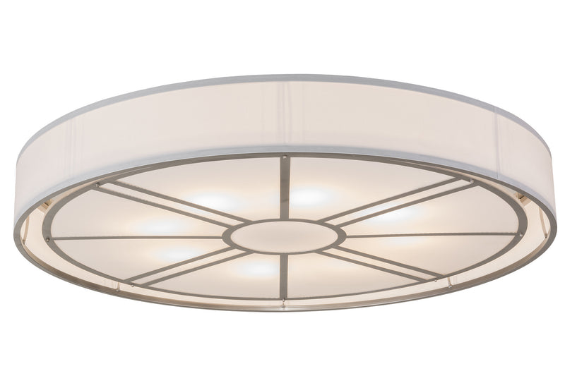 Meyda Tiffany 155395 Eight Light Flushmount, Nickel