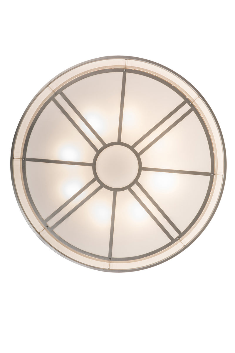Meyda Tiffany 155395 Eight Light Flushmount, Nickel