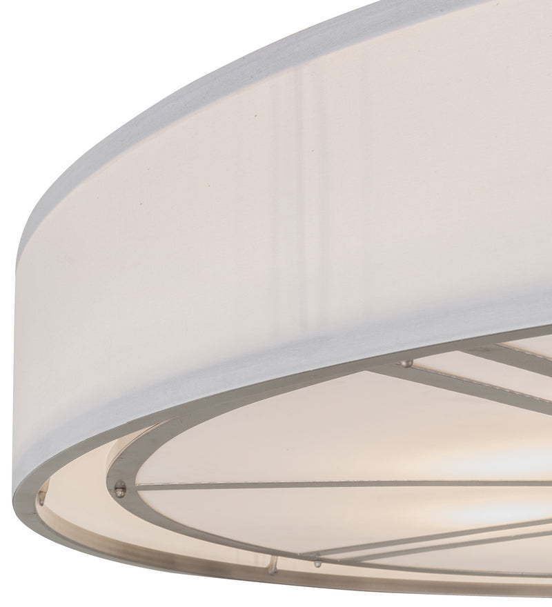 Meyda Tiffany 155395 Eight Light Flushmount, Nickel