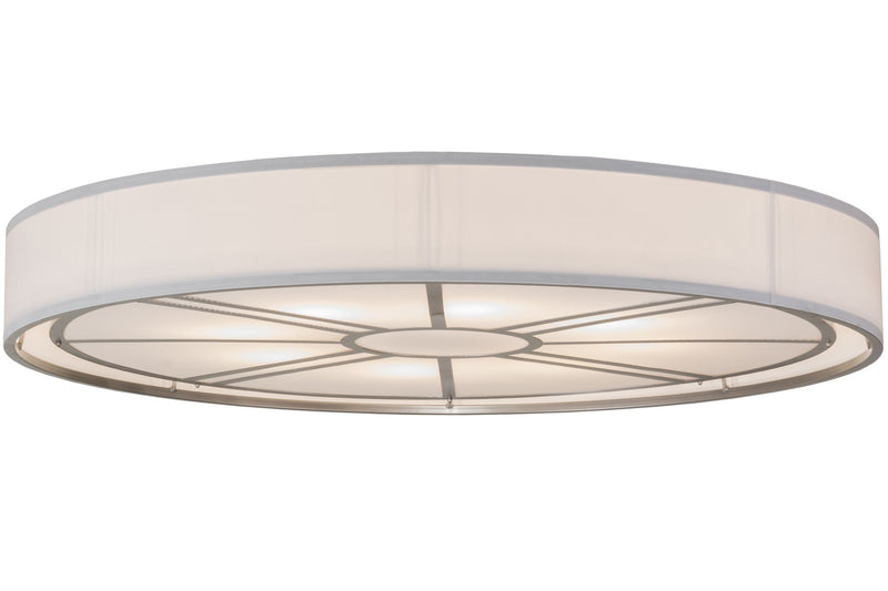 Meyda Tiffany 155395 Eight Light Flushmount, Nickel