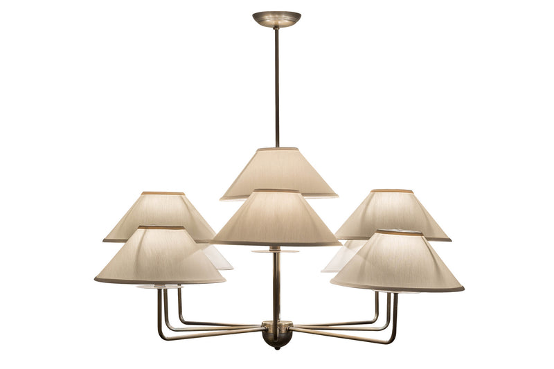 Meyda Tiffany 155465 Nine Light Chandelier, Antique Brass