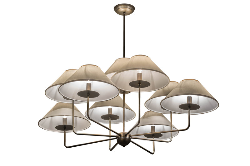 Meyda Tiffany 155465 Nine Light Chandelier, Antique Brass