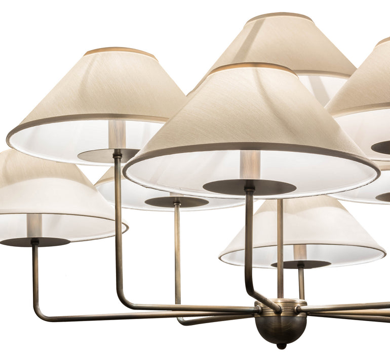 Meyda Tiffany 155465 Nine Light Chandelier, Antique Brass