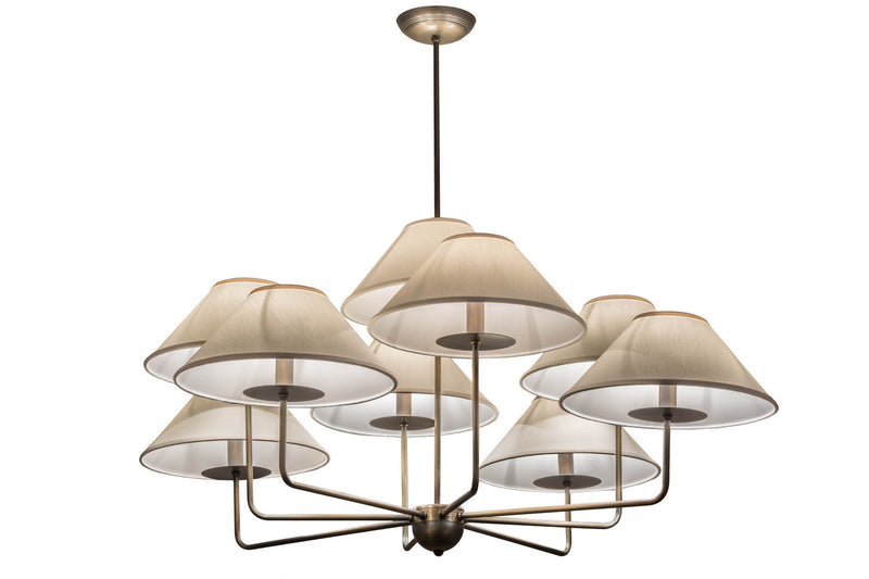 Meyda Tiffany 155465 Nine Light Chandelier, Antique Brass