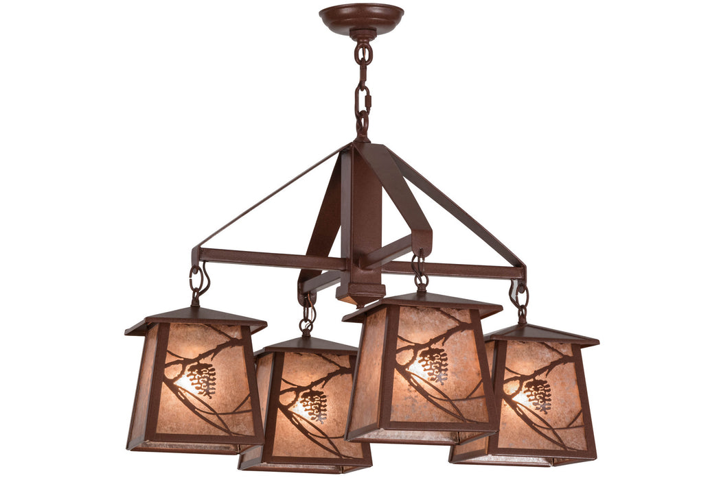 Meyda Tiffany 155512 Four Light Chandelier, Rust