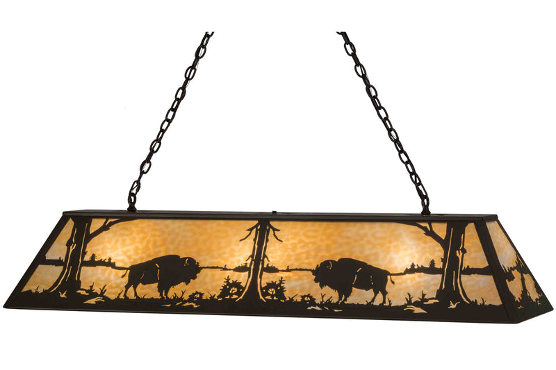 Meyda Tiffany 155766 Nine Light Oblong Pendant, Timeless Bronze