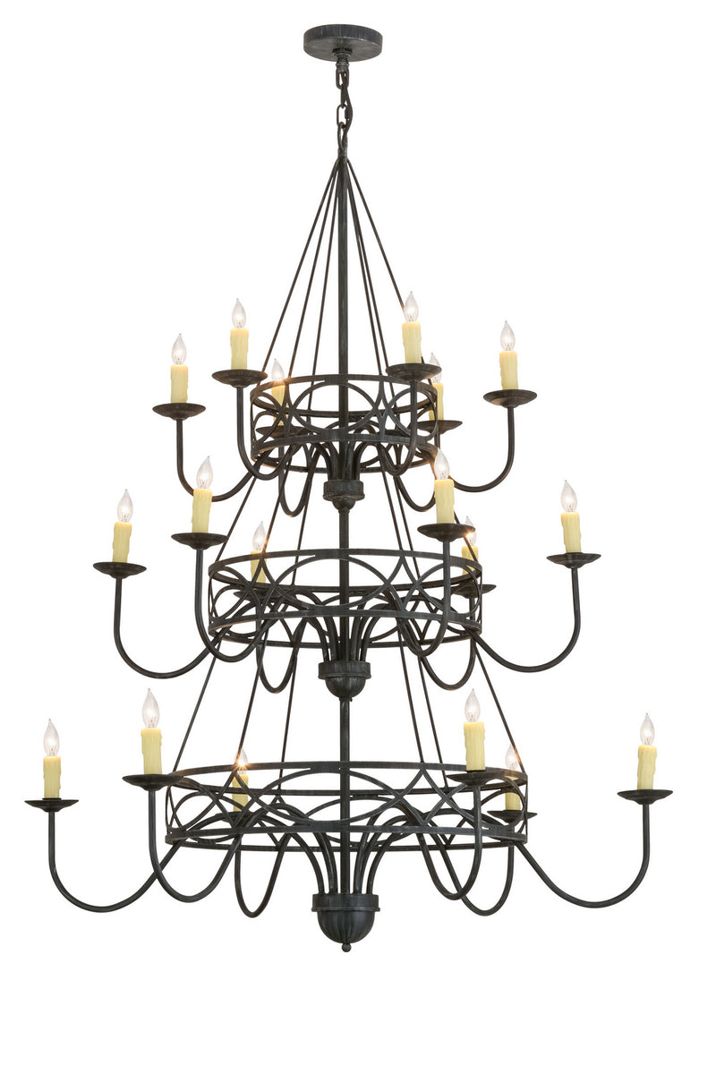 Meyda Tiffany 155776 18 Light Chandelier, Antique Iron Gate
