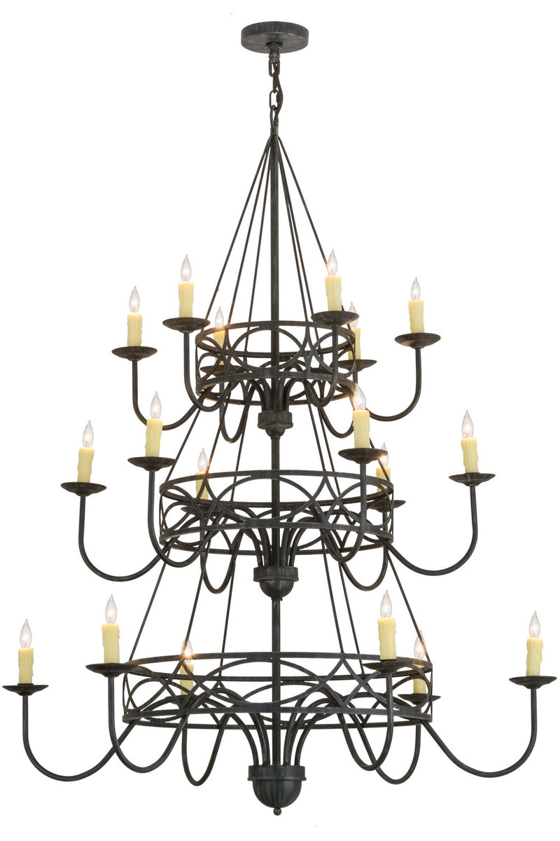 Meyda Tiffany 155776 18 Light Chandelier, Antique Iron Gate