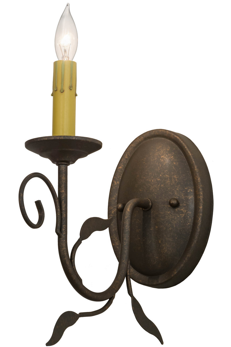 Meyda Tiffany 155857 One Light Wall Sconce, Gilded Tobacco