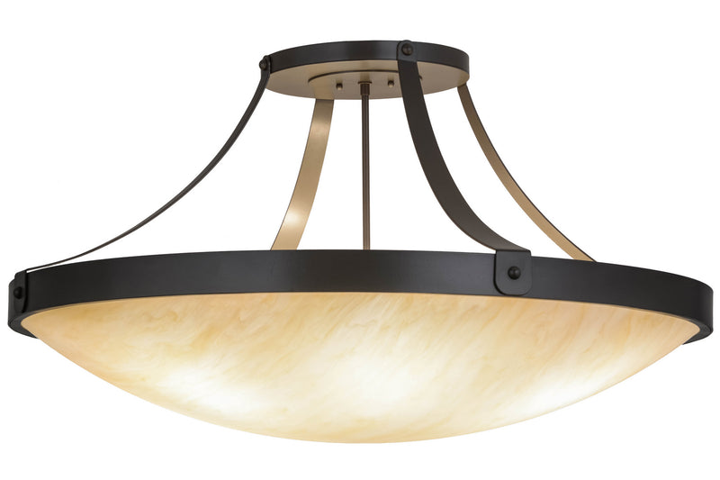 Meyda Tiffany 155899 Six Light Semi-Flushmount, Timeless Bronze