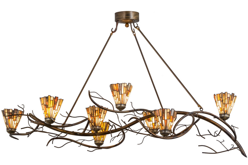 Meyda Tiffany 155941 Eight Light Chandelier, Burnished Antique Copper