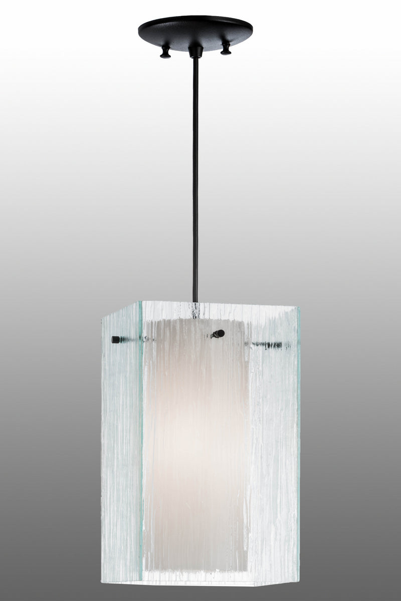 Meyda Tiffany 156047 One Light Pendant, Textured Black