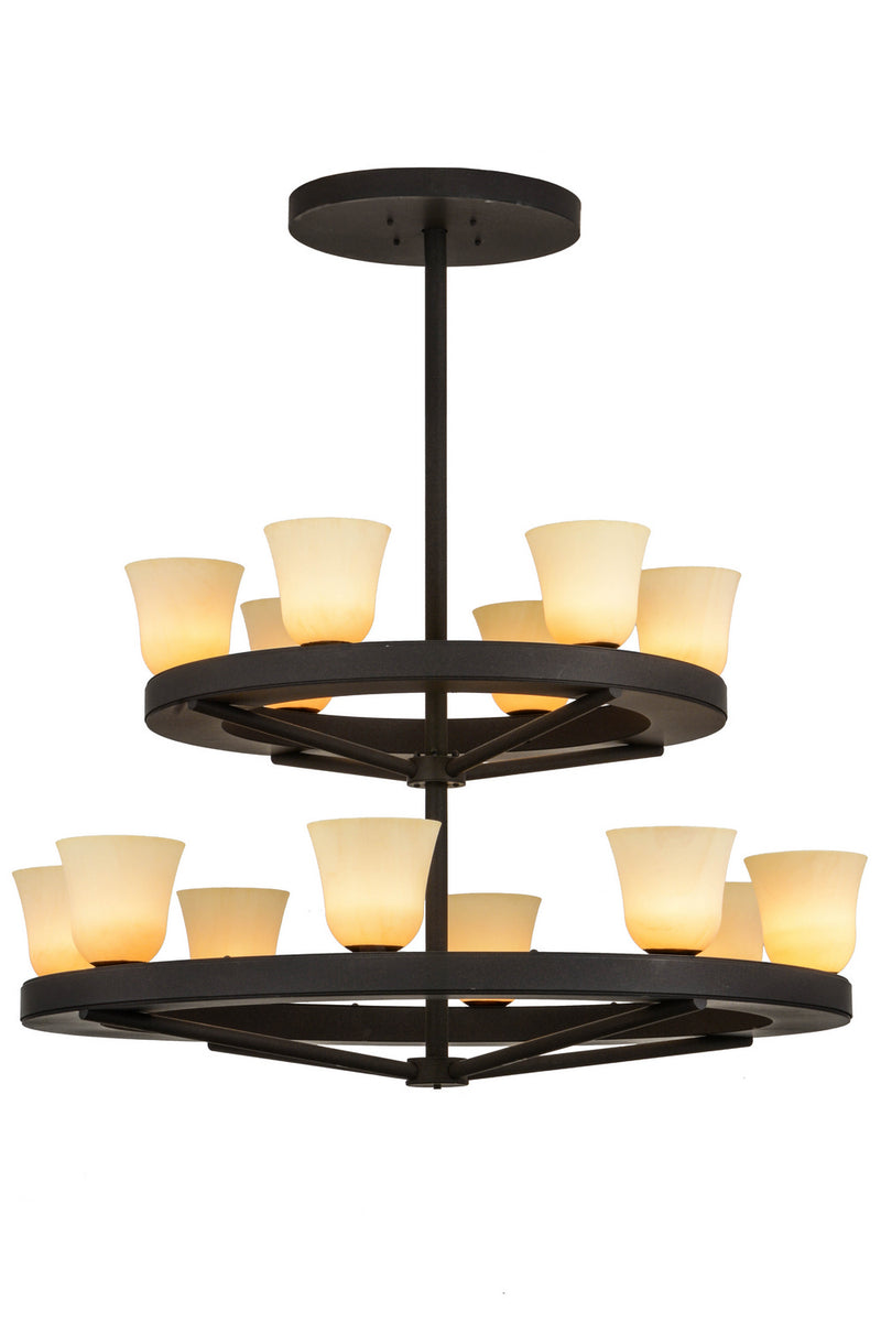 Meyda Tiffany 156085 14 Light Chandelier, Dark Roast