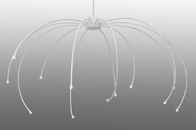 Meyda Tiffany 156125 12 Light Chandelier, White Powder Coat