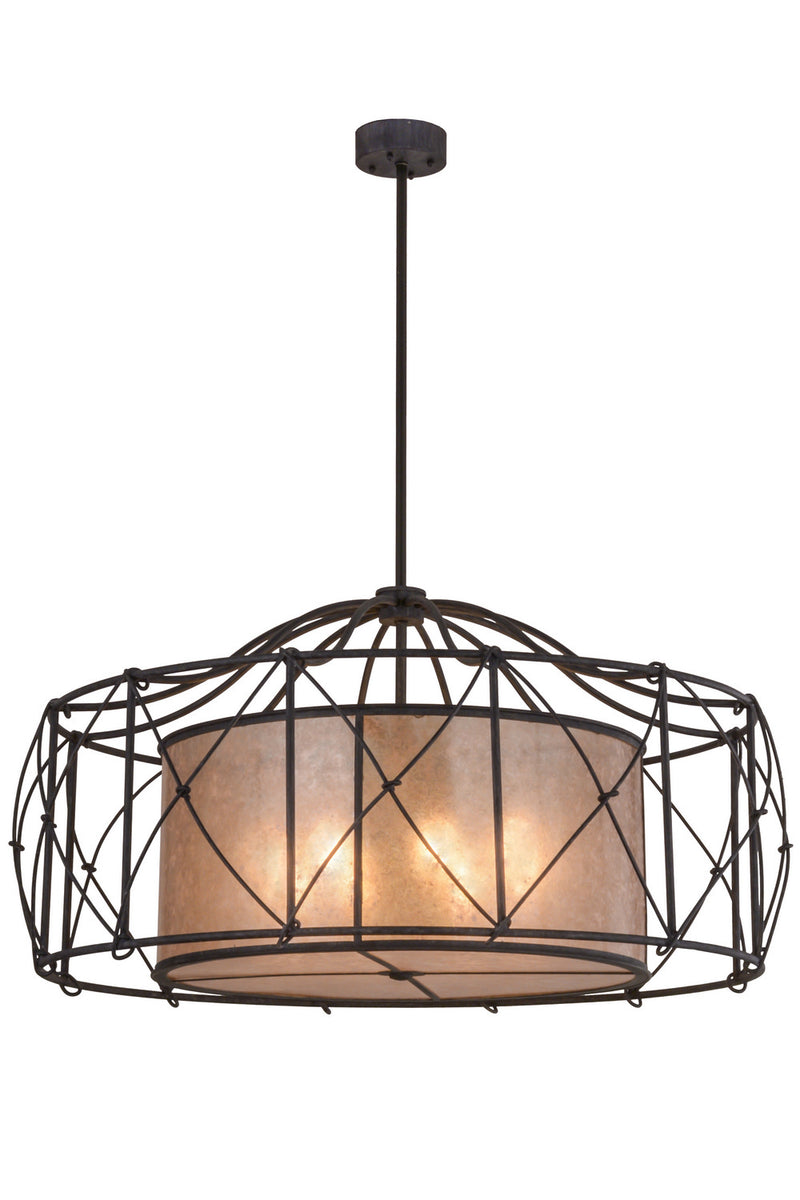 Meyda Tiffany 156197 Eight Light Pendant, Antique Iron Gate
