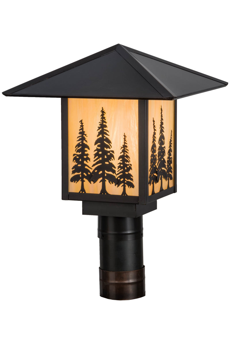 Meyda Tiffany 156411 One Light Post Mount, Craftsman Brown