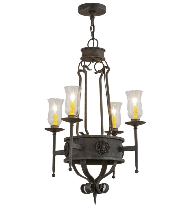 Meyda Tiffany 156470 Four Light Chandelier, Coffee Bean