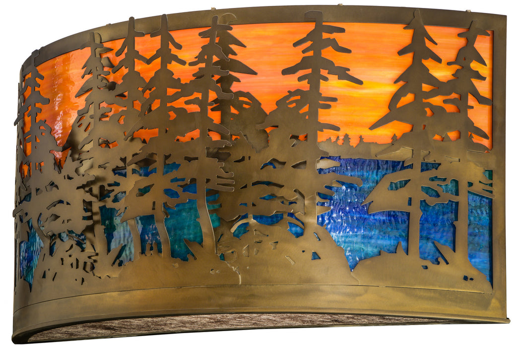 Meyda Tiffany 156518 Two Light Wall Sconce, Antique Copper