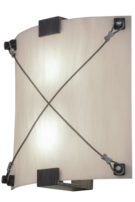 Meyda Tiffany 156537 Two Light Wall Sconce, Antique Iron Gate