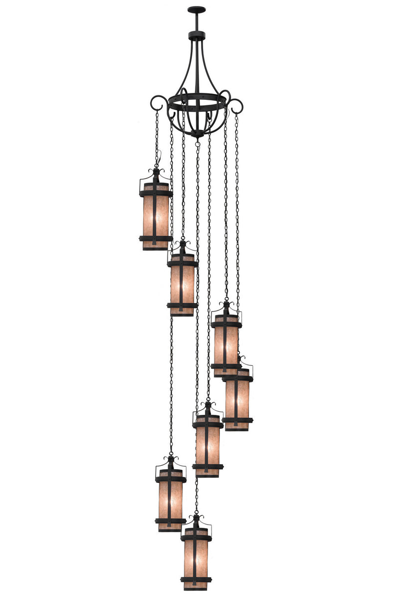 Meyda Tiffany 156603 Seven Light Pendant, Costello Black