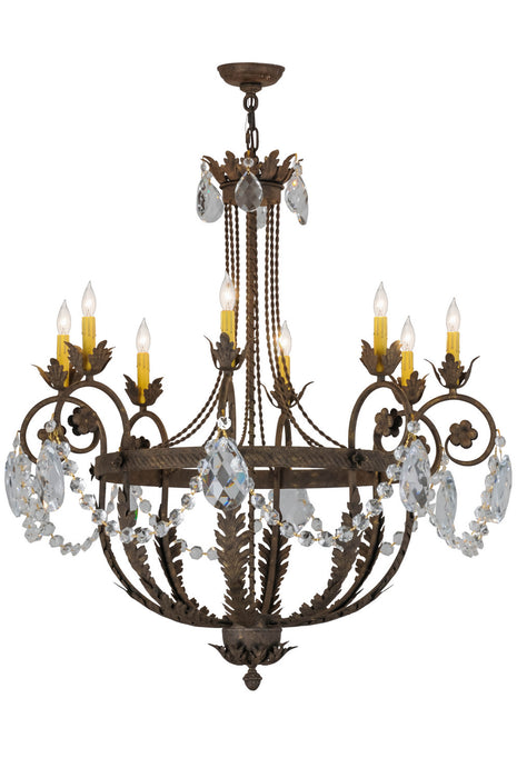 Meyda Tiffany 156609 Eight Light Chandelier, Antiquity