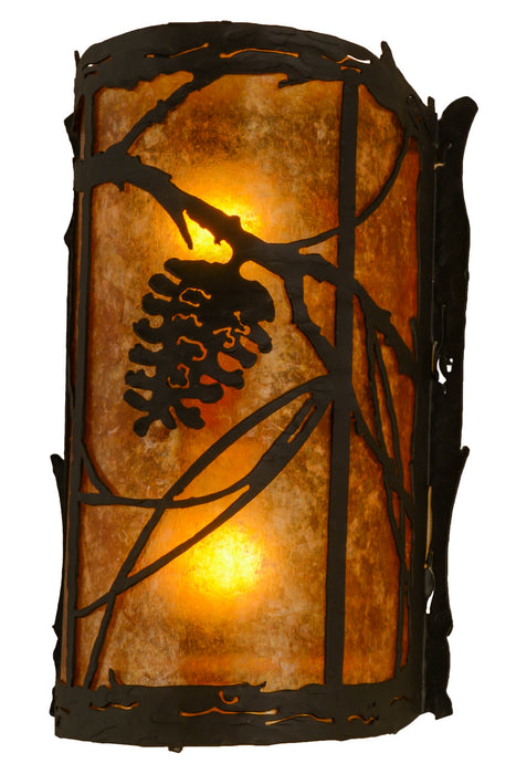 Meyda Tiffany 156617 Two Light Wall Sconce, Exterior Oil Rubbed Bronze